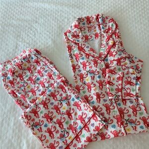 Roller Rabbit Pink Monkey Print Pajama Set